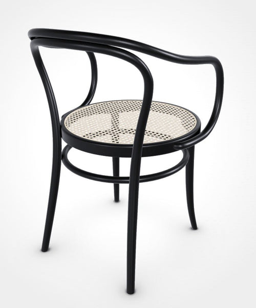 August Thonet 30 Bentwood Chair by Ton Black Stain Cane Seat