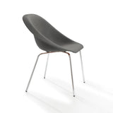 Hoop Side Chair / Metal Base / Upholstered Seat by Karim Rashid - Bauhaus 2 Your House