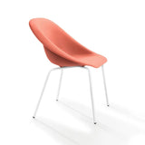 Hoop Side Chair / Metal Base / Upholstered Seat by Karim Rashid - Bauhaus 2 Your House