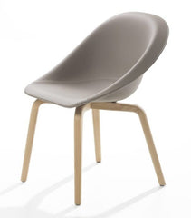 Hoop Side Chair / Wood Base / Upholstered Seat by Karim Rashid - Bauhaus 2 Your House