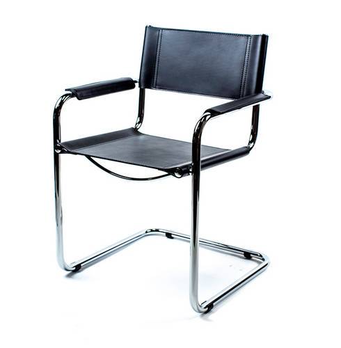 Mart Stam Cantilever Armchair - Black Leather | Bauhaus 2 Your House