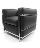 Le Corbusier Petite Lounge Chair (LC2) Standard Black Leather - Clearance - Bauhaus 2 Your House