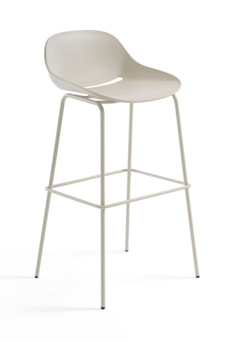 White bar stool on a white background