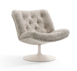 Round chair with textured backrest on a white background