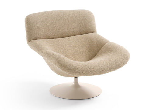 Beige lounge chair on a white background