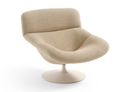 Beige lounge chair on a white background