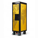 Worldmap Airplane Trolley Black Gold Edition by Bordbar - Bauhaus 2 Your House