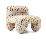 Modern chair with a unique design on a white background