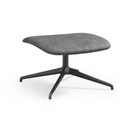 Midj P47 B2 M TS Ottoman with a grey upholstered top and a black four-legged base