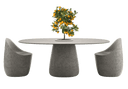 Cobble Dining Table with Stoneware Top by Qeeboo - Bauhaus 2 Your House