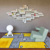 Dog Yellow Rectangular Carpet by Qeeboo - Bauhaus 2 Your House
