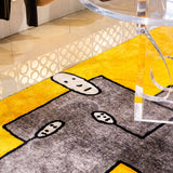 Dog Yellow Rectangular Carpet by Qeeboo - Bauhaus 2 Your House