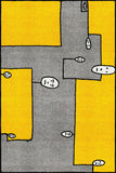 Dog Yellow Rectangular Carpet by Qeeboo - Bauhaus 2 Your House