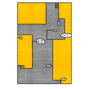 Dog Yellow Rectangular Carpet by Qeeboo - Bauhaus 2 Your House