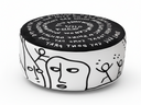 Eclipse Etching Pouf L by Qeeboo - Bauhaus 2 Your House