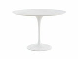 White round table on a white background