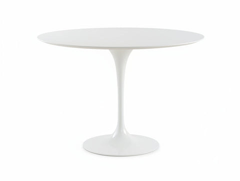 White round table on a white background