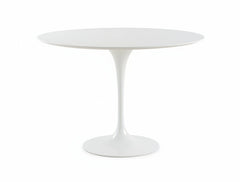 White round table on a white background