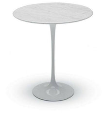 Eero Saarinen Tulip Table - Round Side 16 Inch - Polished Carrara Top - Bauhaus 2 Your House