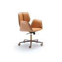 Fasem Fosca Big Tall ABW leather executive office chair on caster base, neutral white studio background