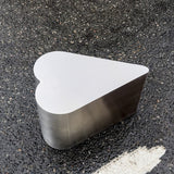 Heart SST Side Table - Brushed Stainless Steel by Oitoproducts - Bauhaus 2 Your House