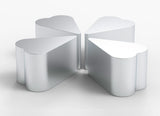 Heart SST Side Table - Brushed Stainless Steel by Oitoproducts - Bauhaus 2 Your House