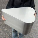 Heart SST Side Table - Brushed Stainless Steel by Oitoproducts - Bauhaus 2 Your House