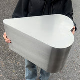 Heart SST Side Table - Brushed Stainless Steel by Oitoproducts - Bauhaus 2 Your House