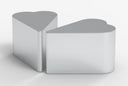 Heart SST Side Table - Brushed Stainless Steel by Oitoproducts - Bauhaus 2 Your House