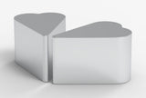 Heart SST Side Table - Brushed Stainless Steel by Oitoproducts - Bauhaus 2 Your House