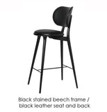 High Stool with Backrest by Mater - Bauhaus 2 Your House