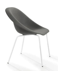 Hoop Side Chair / Metal Base / Upholstered Seat by Karim Rashid - Bauhaus 2 Your House