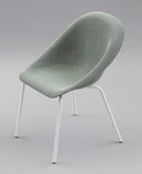 Hoop Side Chair / Metal Base / Upholstered Seat by Karim Rashid - Bauhaus 2 Your House