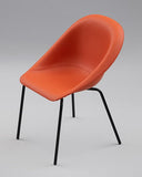 Hoop Side Chair / Metal Base / Upholstered Seat by Karim Rashid - Bauhaus 2 Your House
