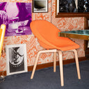 Hoop Side Chair / Wood Base / Upholstered Seat by Karim Rashid - Bauhaus 2 Your House