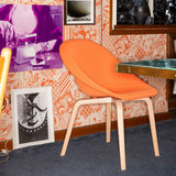 Hoop Side Chair / Wood Base / Upholstered Seat by Karim Rashid - Bauhaus 2 Your House