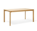 Lasu Dining Table by Ton light wood rectangular tabletop and legs front-facing view
