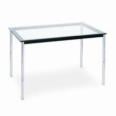 Le Corbusier LC10 Rectangular 71" x 36" Glass Top Dining Table - Bauhaus 2 Your House