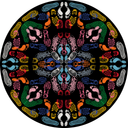 Let's Dance Human Traces Dark Round Carpet by Qeeboo - Bauhaus 2 Your House