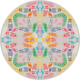 Let's Dance Human Traces Light Round Carpet by Qeeboo - Bauhaus 2 Your House