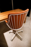 Luxy Italia Steel office chair back detail showing exposed curved steel rods