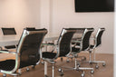 Luxy Nulite mesh office chairs in a conference room, rear detail