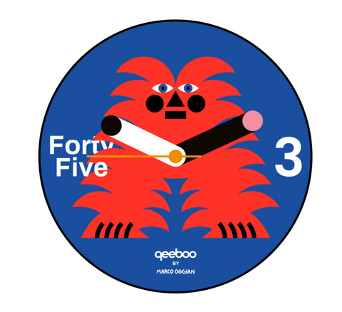 Magic Samu Wall Clock by Qeeboo - Bauhaus 2 Your House