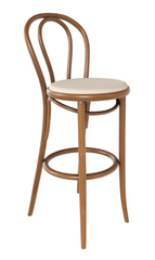 Michael Thonet No. 18 Bentwood Stool by Ton (Upholstered) - Bauhaus 2 Your House