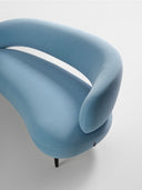 Muse sofa upholstery and curved backrest detail
