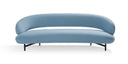 Muse sofa by Artifort front view with curved back and slender base