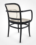 No 811 Bentwood Armchair by Ton - Black Stained Beech-Cane Seat/Cane Back - Bauhaus 2 Your House