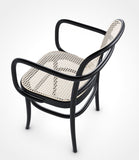 No 811 Bentwood Armchair by Ton - Black Stained Beech-Cane Seat/Cane Back - Bauhaus 2 Your House