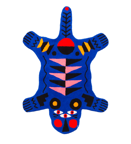 Oggian Blue Panther Large Carpet by Qeeboo - Bauhaus 2 Your House