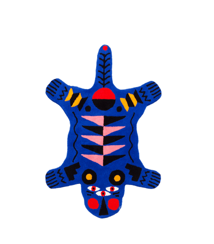 Oggian Blue Panther Medium Carpet by Qeeboo - Bauhaus 2 Your House